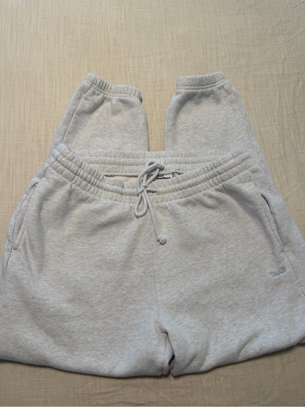 TNA Light Gray Kids Sweatpants with Drawstring